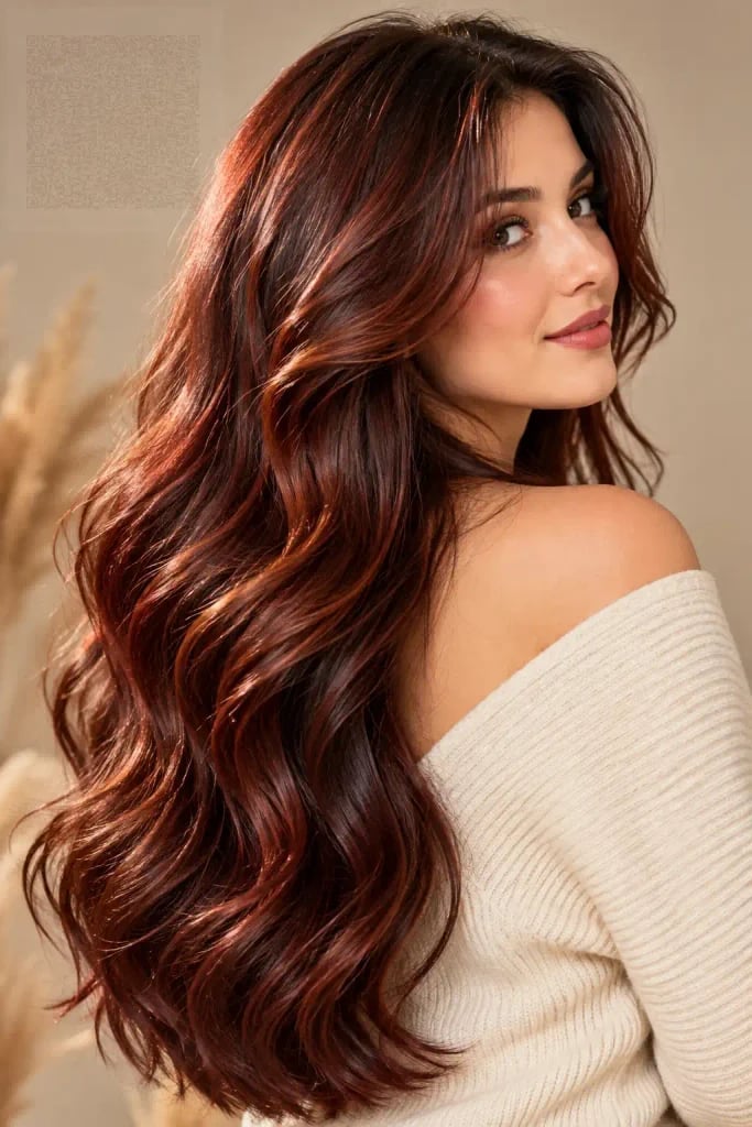 Deep Auburn Base With Red Brown Undertones Deep Auburn Base With Red Brown Undertones — Auburn Hair Color