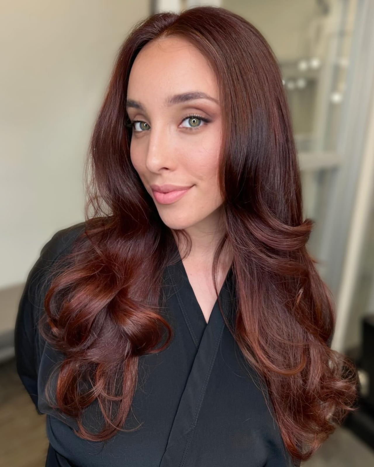 Dark Auburn With Lighter Red Tones Dark Auburn With Lighter Red Tones — Auburn Hair Color