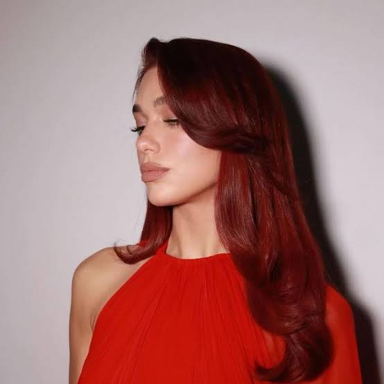 Deep Rich Auburn With Side Swept Bangs Deep Rich Auburn With Side Swept Bangs — Auburn Hair Color