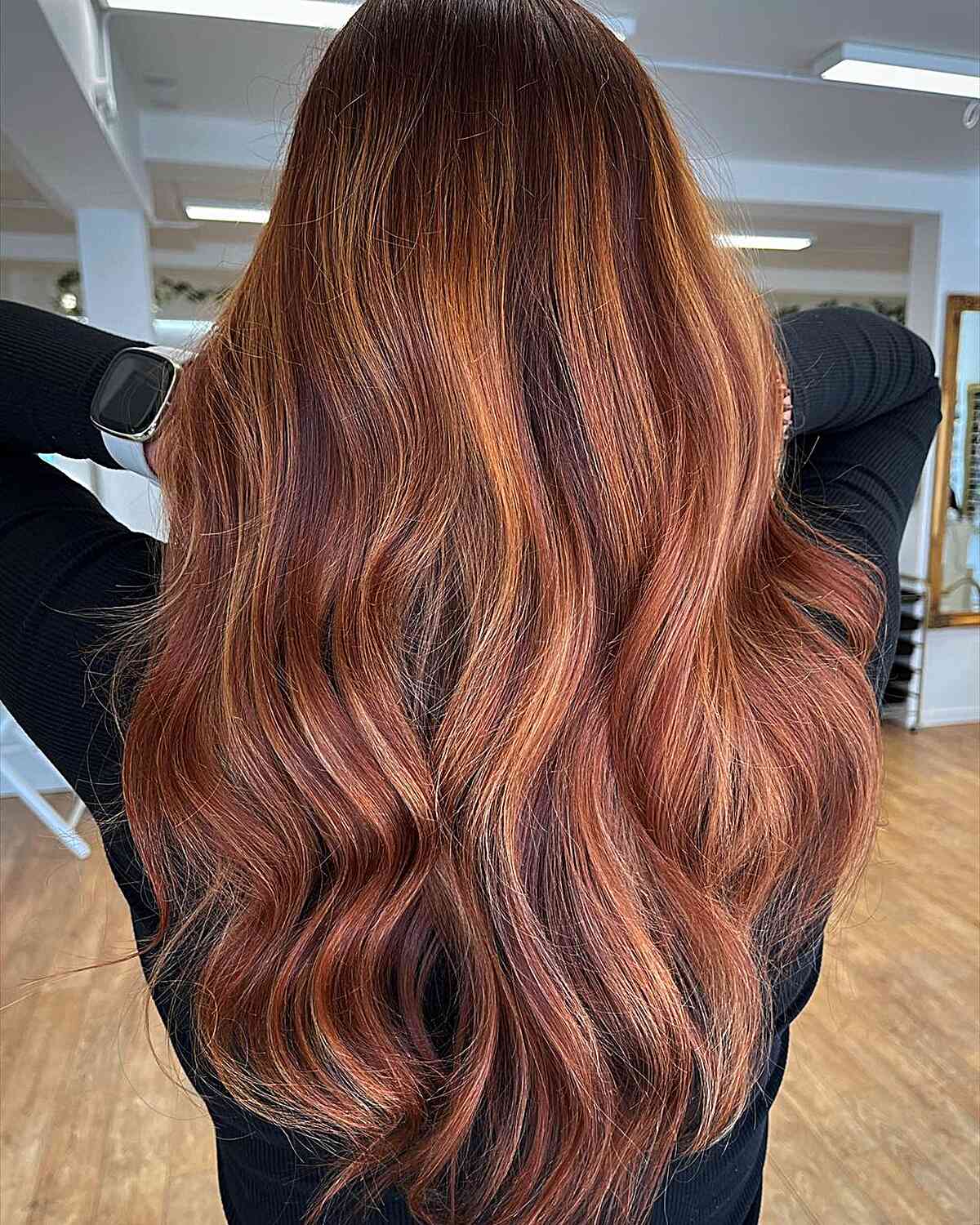 Dark Auburn With Vibrant Bright Highlights Dark Auburn With Vibrant Bright Highlights — Auburn Hair Color