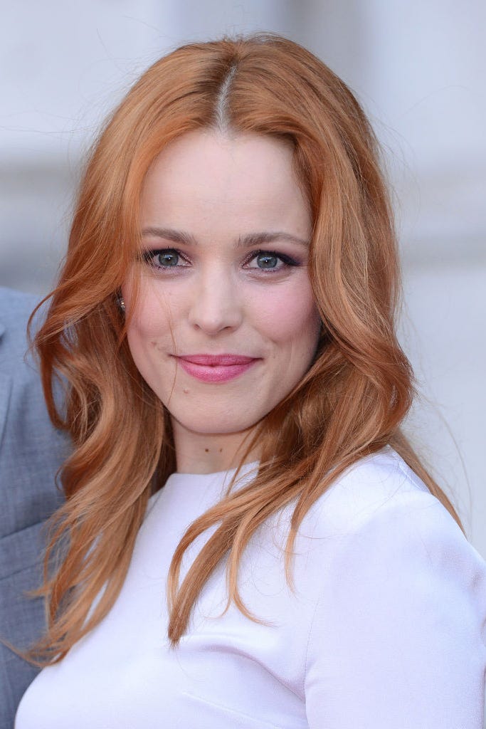 Strawberry Blonde Auburn With Curtain Bangs Strawberry Blonde Auburn With Curtain Bangs — Auburn Hair Color