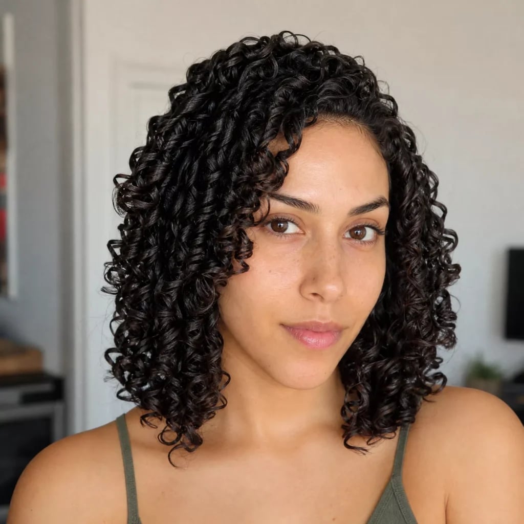 Collarbone Layers With Face-Framing Pieces — Easy Curly Hair Routine