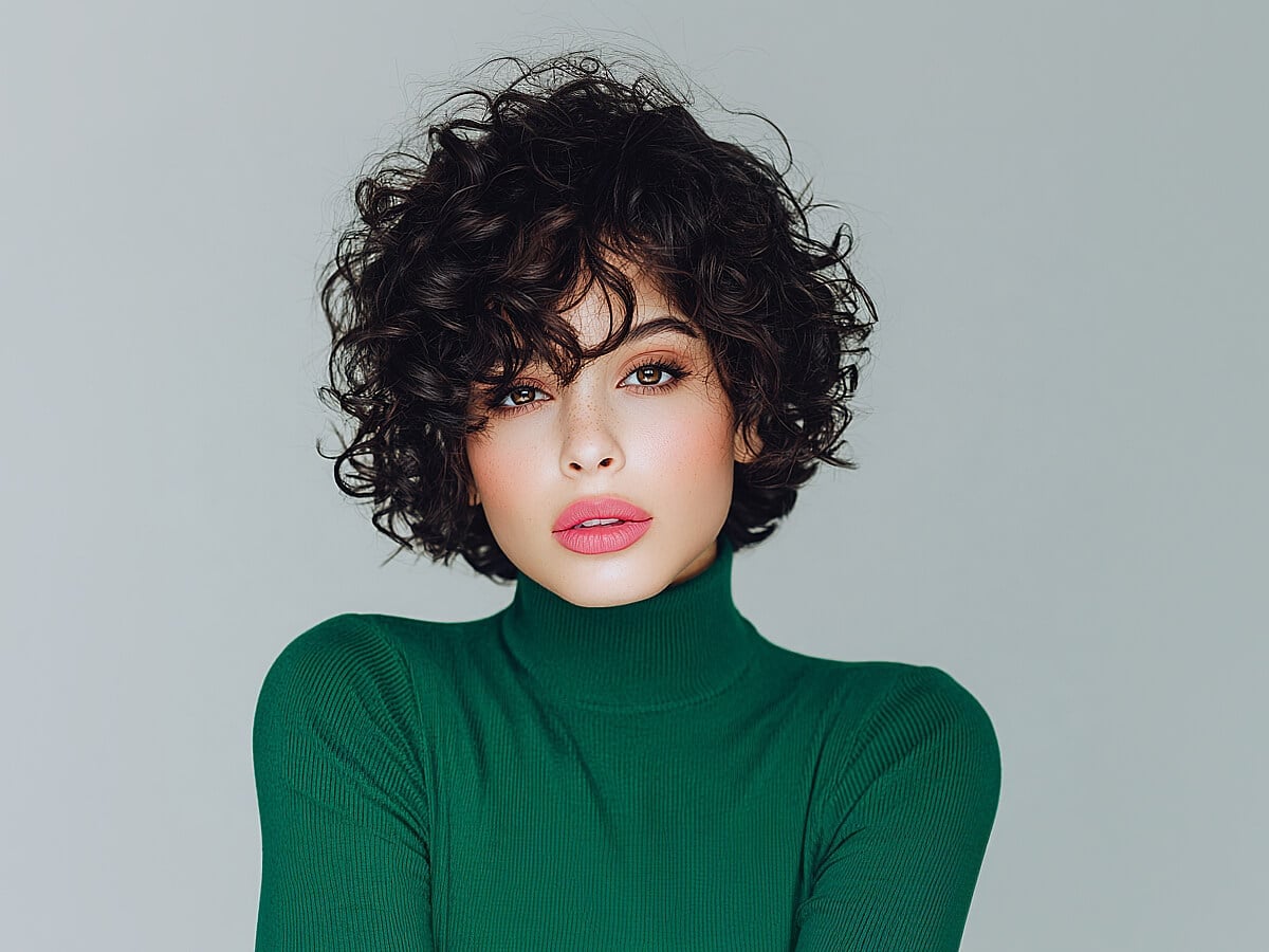 Short Pixie Cut With Textured Bangs — Easy Curly Hair Routine