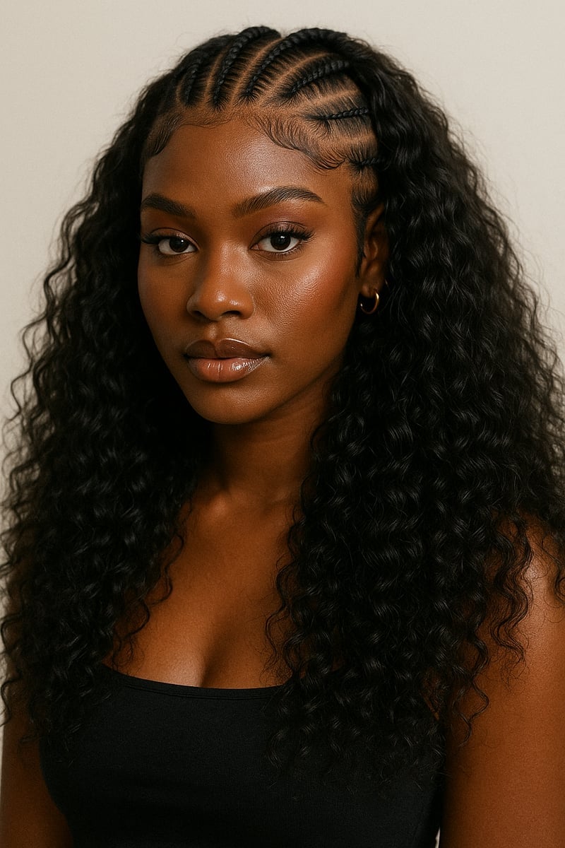 Mid-Back Fulani Braids With Intricate Scalp Braids Mid-Back Fulani Braids With Intricate Scalp Braids — Fulani Braid Styles with Curls