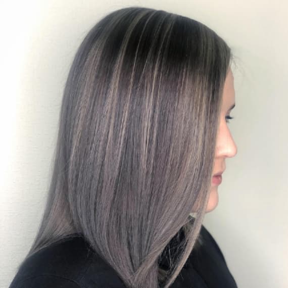 Collarbone Back View Dimensional Gray — Trendy Grey Highlights