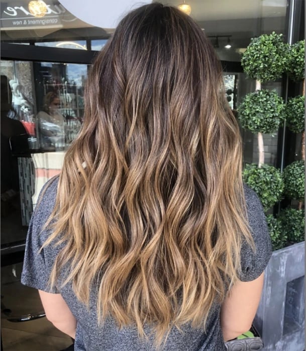 Mid-Back Balayage With Seamless Transition — Light Brown Balayage Ideas