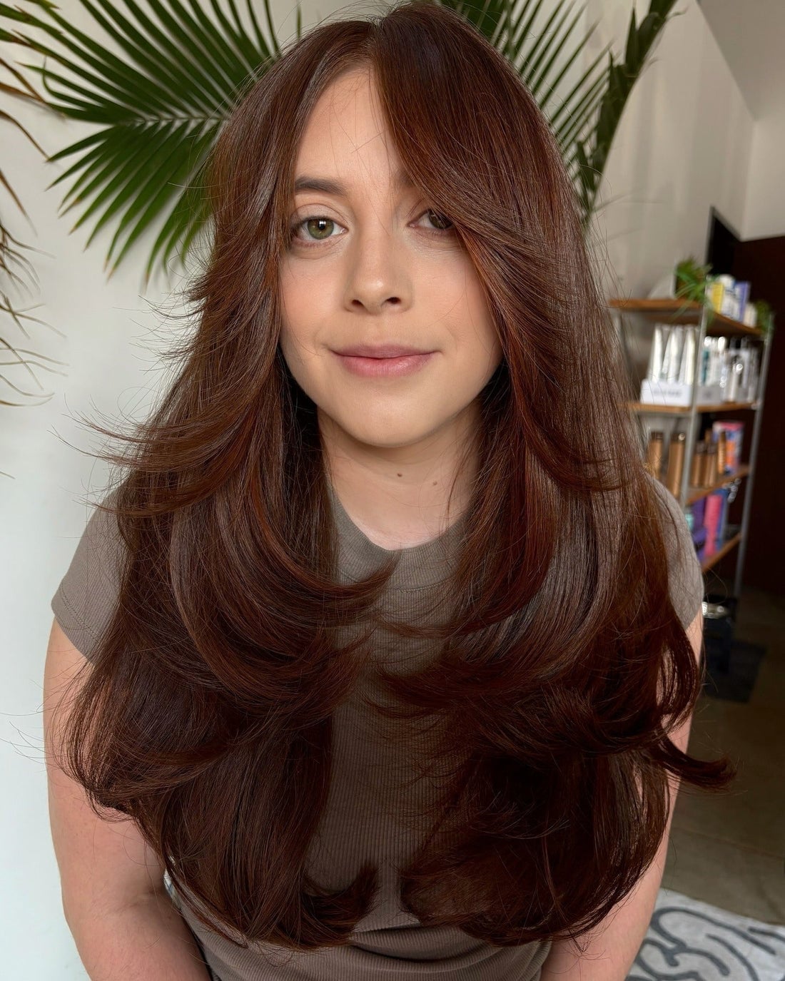 Mid-Back Auburn With Long Layers — Butterfly Hair