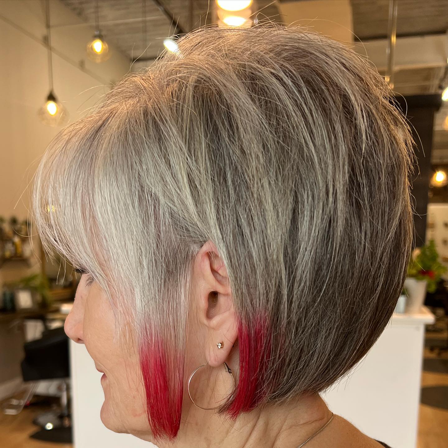 Short Layered Gray With Textured Crown — Hairstyles for Women Over 50