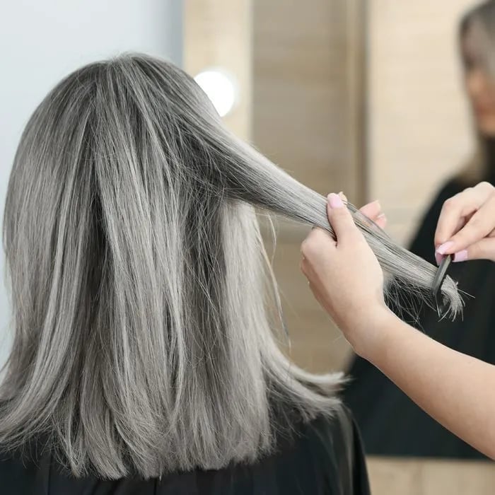 Chin Length Layered Bob Fine Gray Hair — Hairstyles for Women Over 50