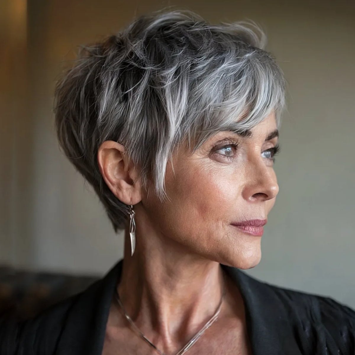 Textured Gray Blonde Pixie — Hairstyles for Women Over 50