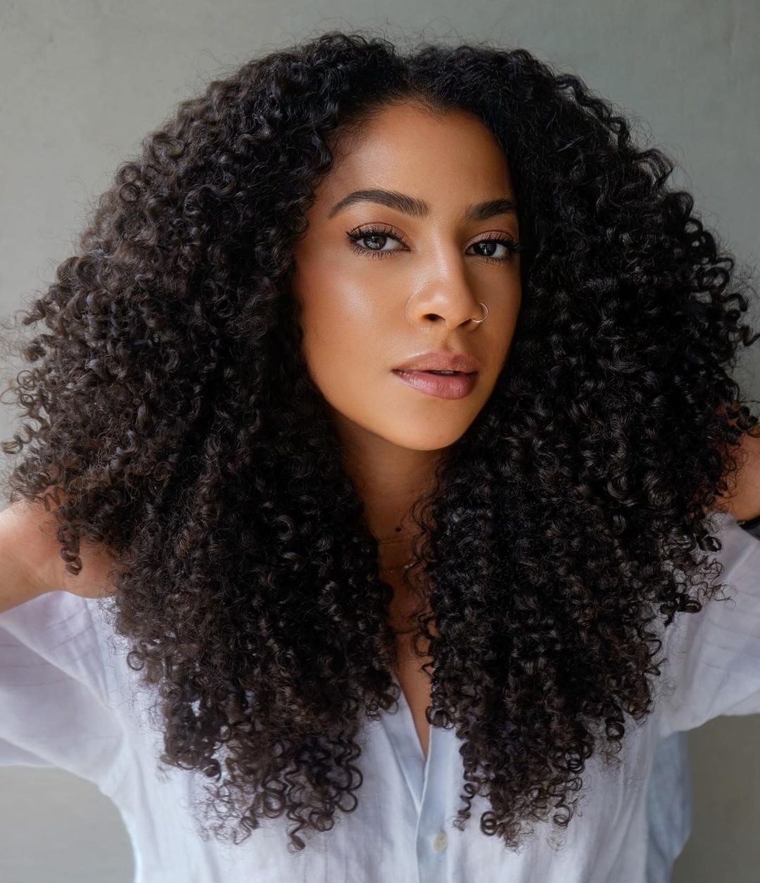Mid-Back Black 3c Curls Air Dried — Easy 3c Hairstyles