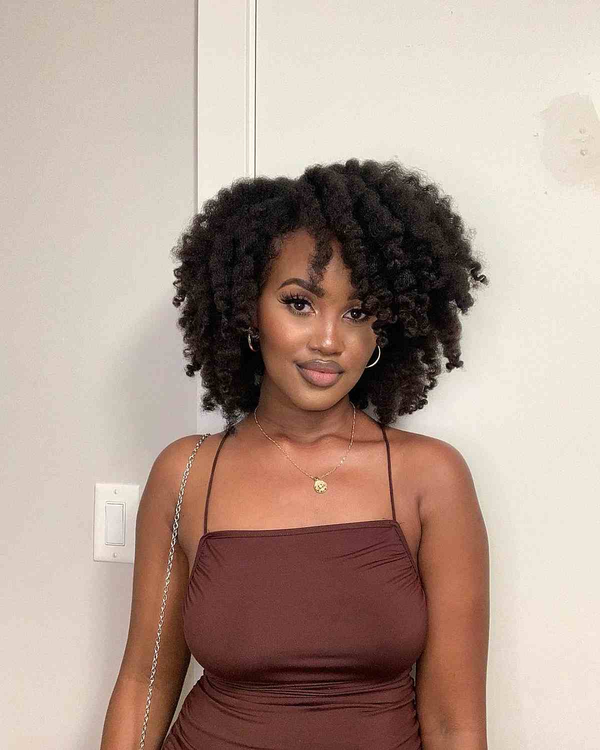 Chin Length Bob With Defined Coils — Easy 3c Hairstyles