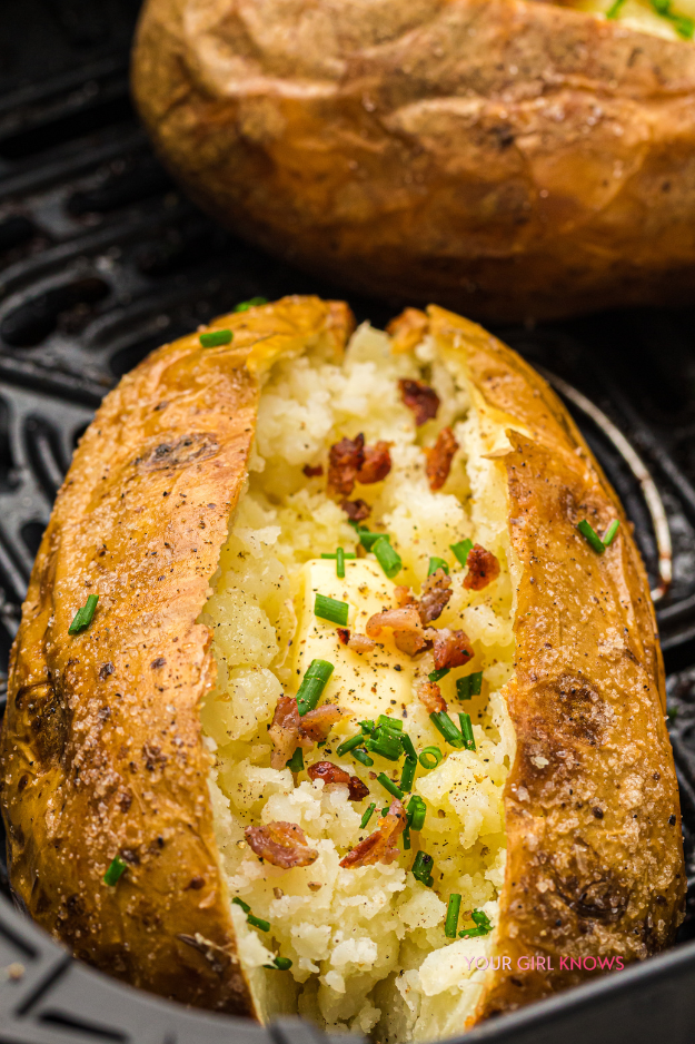 Crispy-Skinned Air Fryer Baked Potatoes That Is Ridiculously Easy to Make